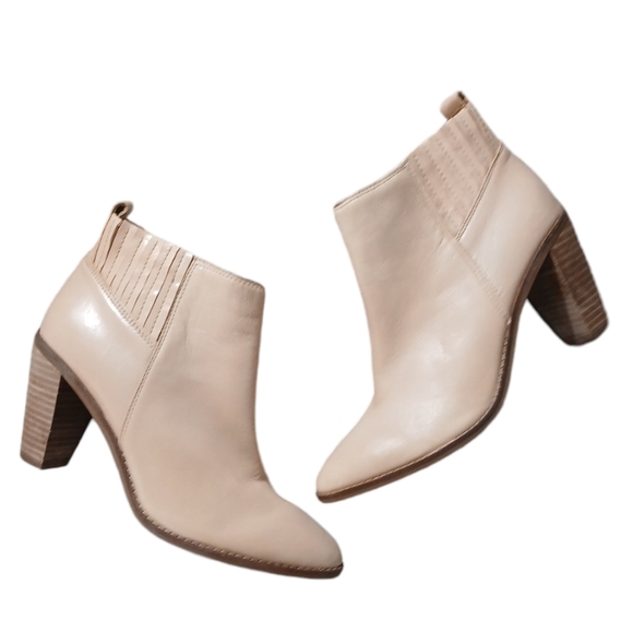 LUCKY BRAND Nesly Western Style Booties Women's Tan Leather Ankle Boots Size 10 - Picture 11 of 11